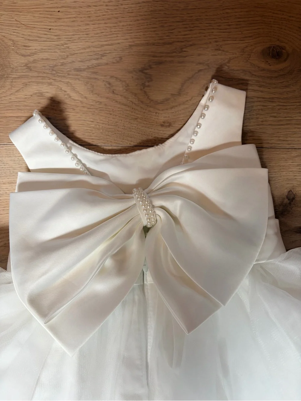 Azazie Jani Ivory Tulle Party Dress for Girls - Sleeveless Fit-and-Flare